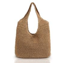 Bolsa de ombro de palha QTKJ Bolsa de vime tecida à mão para mulheres