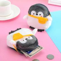 Bolsa De Ombro De Pelúcia Kawaii Em Forma De Pinguim, Porta Moedas Macio Para Meninas, Pequeno