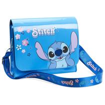 Bolsa de ombro Disney Stitch para mulheres e adolescentes azul