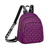 Bolsa De Ombro Dupla Com Bordado De Diamante Para Mulheres, Mochila Casual Versátil E Fashionável