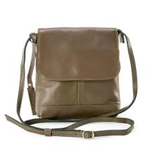 Bolsa de Ombro em Couro Legítimo Modelo Jô, Cor Verde Musgo - marca
