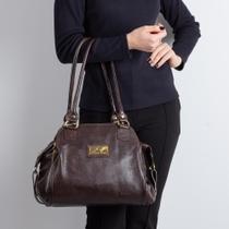 Bolsa de ombro em couro liso Simone Bolsa de ombro em couro liso Simone