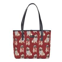 Bolsa de Ombro em Tapeçaria Signare com Estampa de Pug