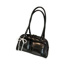 Bolsa De Ombro Feminina Com Laço Na Parte Inferior, Moda Coreana 2024, Simples, Casual, Versátil E