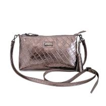 Bolsa de Ombro Feminina Couro Legítimo Bolso Interno Alça Regulável Tassel