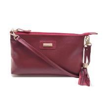 Bolsa de Ombro Feminina Couro Legítimo Bolso Interno Alça Regulável Tassel