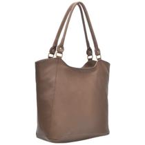Bolsa de Ombro Feminina de couro Forrada B-2 Caramelo