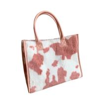 Bolsa De Ombro Feminina De Couro PU Com Estampa De Leopardo E Vaca, Macia E Aconchegante, Bolsa De Bolsa De Ombro Feminina De Couro PU Com Estampa De Leopardo E Vaca, Macia E Aconchegante, Bolsa De
