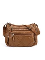 Bolsa de ombro feminina de couro PU com vários bolsos preta Bolsa de ombro feminina de couro PU com vários bolsos preta