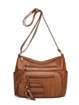 Bolsa de ombro feminina de couro PU macio de grande capacidade Bolsa de ombro feminina de couro PU macio de grande capacidade