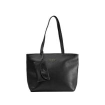 Bolsa de Ombro Feminina de Grande Tote Couro Basic Preta