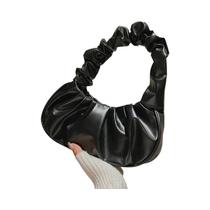 Bolsa De Ombro Feminina De Moda Em PU Com Pregas Em Forma De Nuvem, Bolsa De Mão Estilo Dumpling,