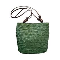 Bolsa de Ombro Feminina de Palha Trançada - Grande Capacidade - Feita à Mão