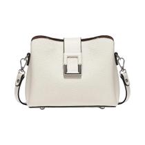 Bolsa De Ombro Feminina Em Couro Genuíno Branco Zency Designer Grande Para Uso Diário