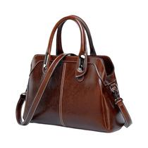 Bolsa De Ombro Feminina Em Couro Legítimo, Bolsa De Mão, Moda, Couro De Vaca Com Acabamento Em Óleo