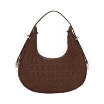 Bolsa De Ombro Feminina Em Feltro Com Estampa De Crocodilo, Bolsas Simples E Elegantes Para Mulheres