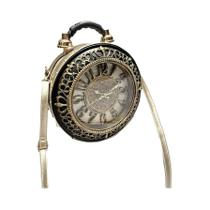 Bolsa De Ombro Feminina Em Forma De Relógio De Couro PU Engraçada, Bolsa Redonda De Designer Luxuosa