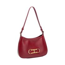 Bolsa De Ombro Feminina Estilo Retrô Em Cor Sólida, Moda Clássica Para Festas E Encontros