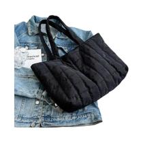 Bolsa de Ombro Feminina Grande - Casual em Algodão e Nylon para Outono/Inverno