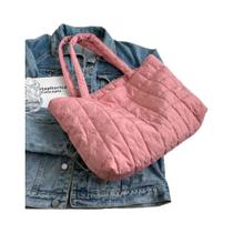 Bolsa de Ombro Feminina Grande - Casual em Algodão e Nylon para Outono/Inverno