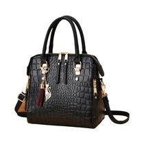 Bolsa De Ombro Feminina Grande Em Couro PU Com Franjas Design Luxuoso Bolsa De Mão Estilo Jacaré