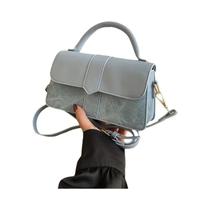 Bolsa De Ombro Feminina Preta Vintage Em Couro PU, Bolsa Transversal De Moda, Bolsa Retangular