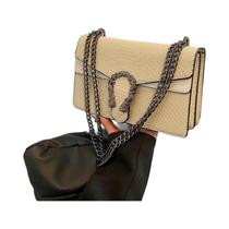 Bolsa De Ombro Feminina Retrô Com Estampa De Cobra, Transversal Pequena Quadrada, Acessório De Moda Bolsa De Ombro Feminina Retrô Com Estampa De Cobra, Transversal Pequena Quadrada, Acessório De Moda