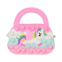 Bolsa De Ombro Fidget Unicórnio Arco-Íris Kawaii, Porta-Moedas, Brinquedo Sensorial Para Alívio Do