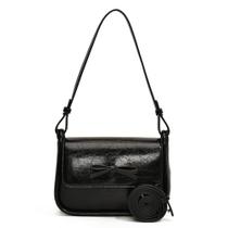 Bolsa de ombro GETERUUV Coquette Bow Red Leather para mulheres