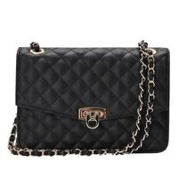 Bolsa de ombro GM LIKKIE acolchoada para mulheres em couro preto vegano Bolsa de ombro GM LIKKIE acolchoada para mulheres em couro preto vegano