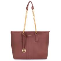 Bolsa de Ombro Grande Cabe Notebook fechamento de zíper alça de corrente Moncci