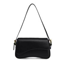Bolsa de ombro Gumhay Clutch Purse Bolsa de couro PU preta