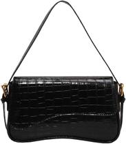 Bolsa de ombro Gumhay Y2K Clutch Purse PU em couro preto Bolsa de ombro Gumhay Y2K Clutch Purse PU em couro preto