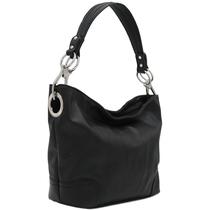 Bolsa de ombro Hobo ALYSSA com hardware Big Snap Hook preta Bolsa de ombro Hobo ALYSSA com hardware Big Snap Hook preta
