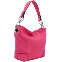 Bolsa de ombro Hobo ALYSSA Fuchsia com hardware Big Snap Hook Bolsa de ombro Hobo ALYSSA Fuchsia com hardware Big Snap Hook
