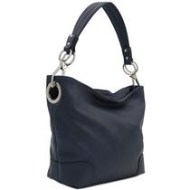 Bolsa de ombro Hobo ALYSSA Navy com hardware Big Snap Hook