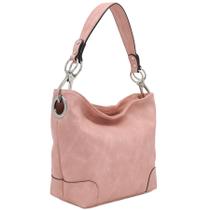 Bolsa de ombro Hobo ALYSSA Pink com hardware Big Snap Hook