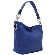 Bolsa de ombro Hobo ALYSSA Royal Blue com hardware Big Snap Hook Bolsa de ombro Hobo ALYSSA Royal Blue com hardware Big Snap Hook