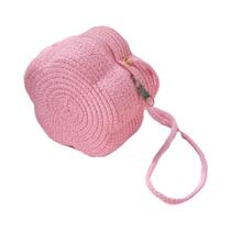 Bolsa De Ombro Infantil De Palha Trançada Com Flores, Bolsa De Praia Para Moedas