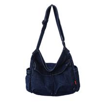 Bolsa de ombro JARKJARD Canvas Messenger Denim para mulheres e homens
