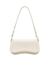 Bolsa de ombro JW PEI Joy feminina vegana em couro/lona branca Bolsa de ombro JW PEI Joy feminina vegana em couro/lona branca
