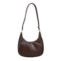 Bolsa de ombro JYG Small Hobo para mulheres Retro Crescent Coffee