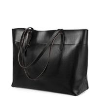 Bolsa de ombro Kattee Vintage em couro genuíno para mulheres