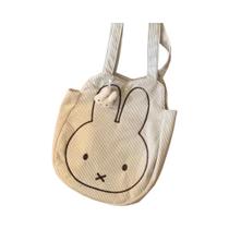 Bolsa De Ombro Kawaii Miffy De Grande Capacidade Em Lona, Armazenamento Portátil Para Meninas, Bolsa De Ombro Kawaii Miffy De Grande Capacidade Em Lona, Armazenamento Portátil Para Meninas,
