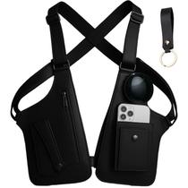 Bolsa de ombro Levence Premium Leather Anti-Theft Black