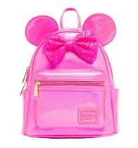 Bolsa de ombro Loungefly Disney Minnie Mouse Glitter Pink