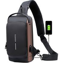 Bolsa de ombro masculina com porta USB - Wokex