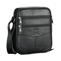 Bolsa De Ombro Masculina De Couro Alta Capacidade Multifuncional Em Couro De Vaca Casual Mensageiro