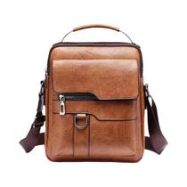 Bolsa De Ombro Masculina Em Couro PU Para iPad De 9,7 Polegadas, Bolsa Mensageiro De Negócios Com
