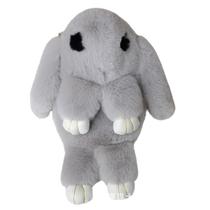 Bolsa de ombro Messenger Cross Body para crianças Grey Fluffy Rabbit